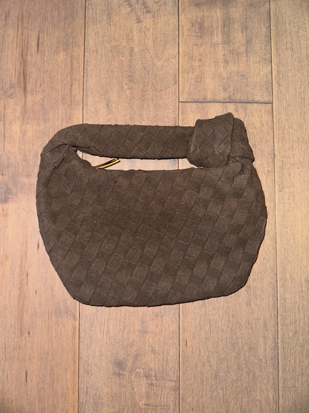 Fashion Nova Brown Suede Woven Handbag